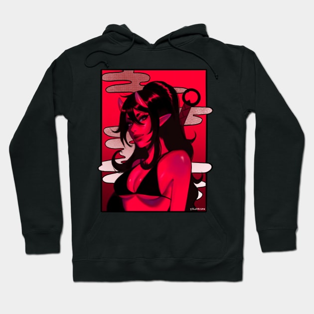 red oni Hoodie by itsjoaosan